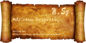 Márkus Szibilla névjegykártya